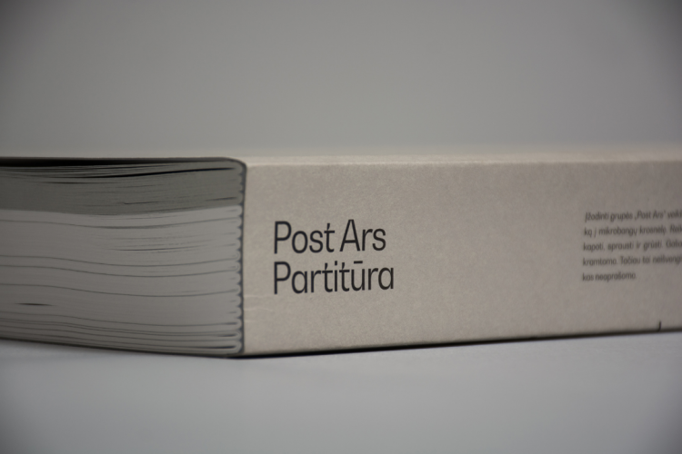 Post Ars partitūra book printed by KOPA printing